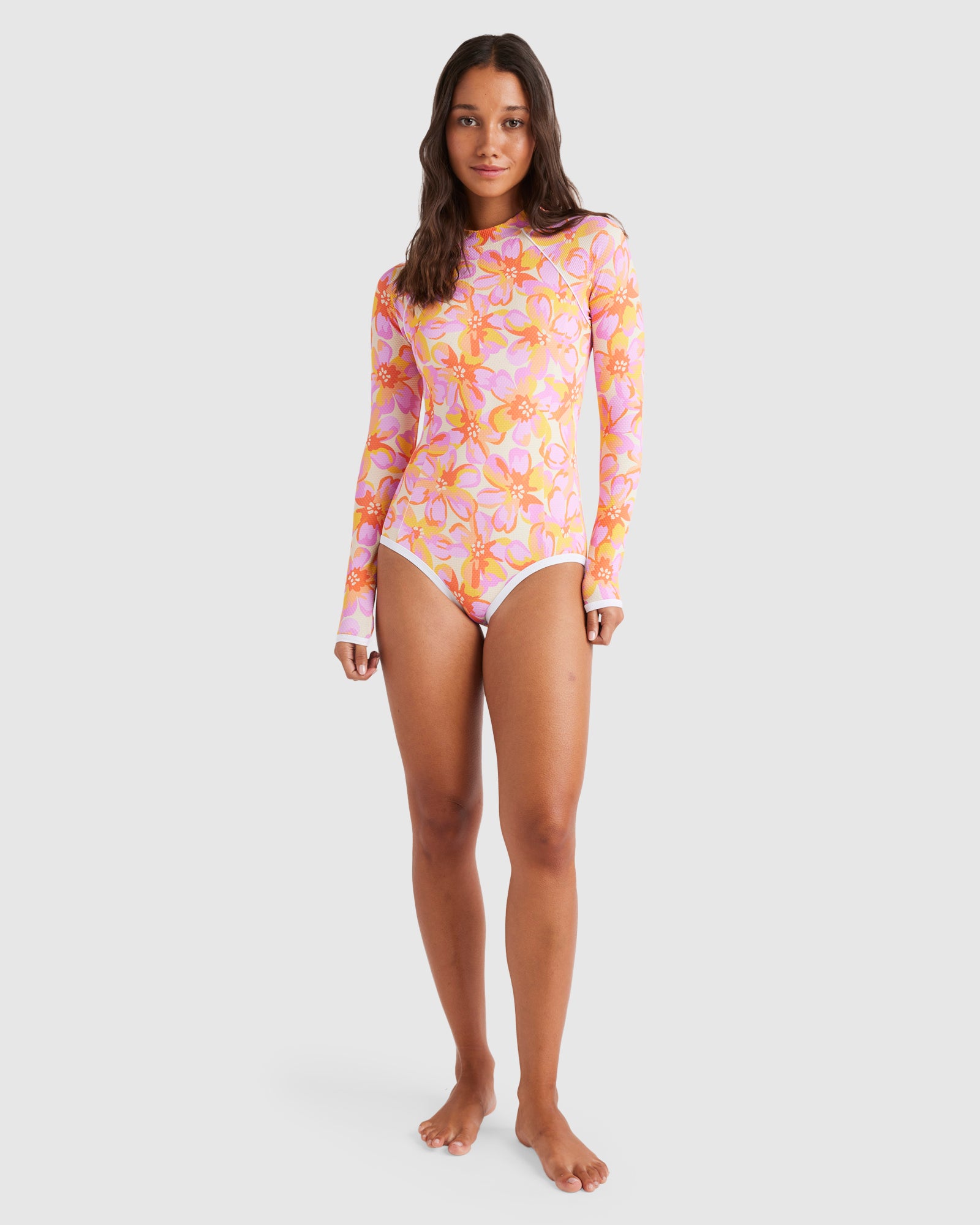 Womens Oasis Long Sleeve One Piece Swimsuit