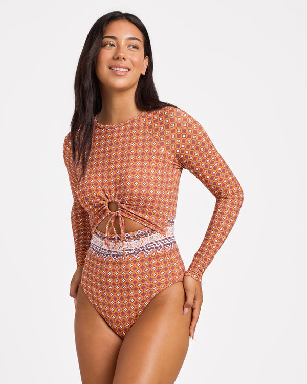 Womens Aurora Fashion One Piece Rash Vest