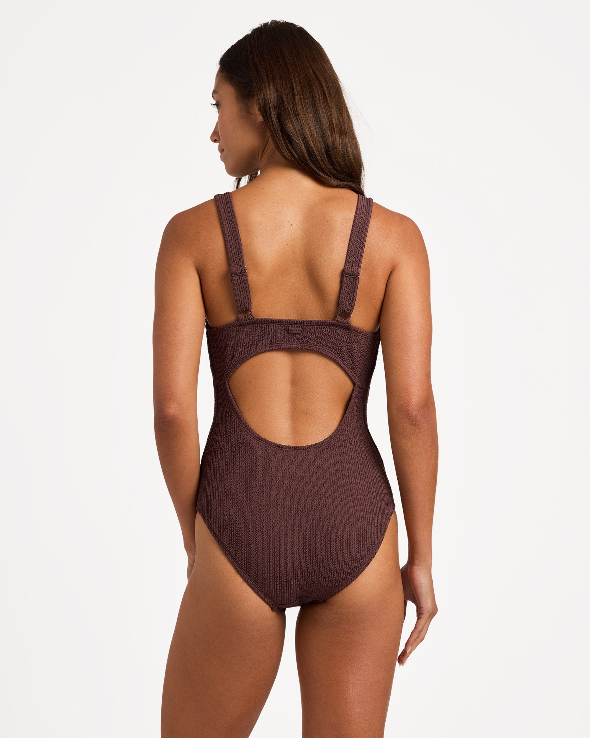 Womens Aruba V Neck One Piece Swimsuit