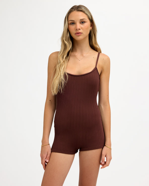 Womens Roxy Love Boyleg One Piece Swimsuit