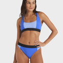 Womens Block Active Cross Back Moderate Bikini Bottom