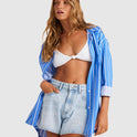 Womens Sun And Sand Beach Shirt Cover-Up