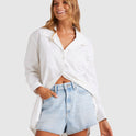 Womens Sun And Sand Beach Shirt Cover-Up