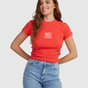 Womens Summertime Glow Baby Tee T-Shirt