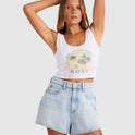 Womens Haleiwa Moments Dive In Rj Rib Knit Tank Top
