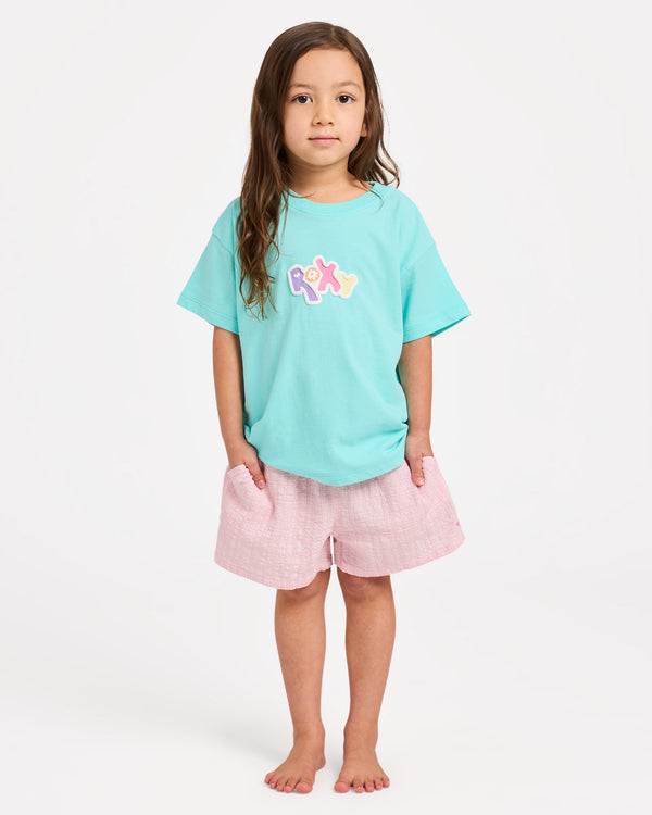Girls 2-7 Aloha Blush Elastic Waist Shorts