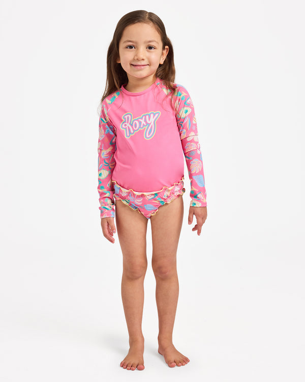 Girls 2-7 Ocean Lover Long Sleeve Rashguard Two Piece